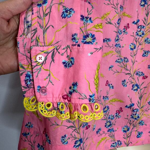 J. Crew Cotton Poplin Ruffle Blouse in Liberty® Wheat Bouquet floral print XXS - Picture 7 of 11